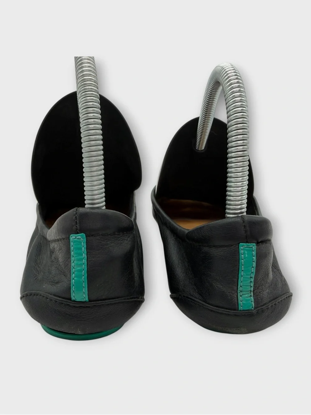 Tieks Classic Ballet Flats Black Teal Women’s Size 6 Good Condition Cute!!